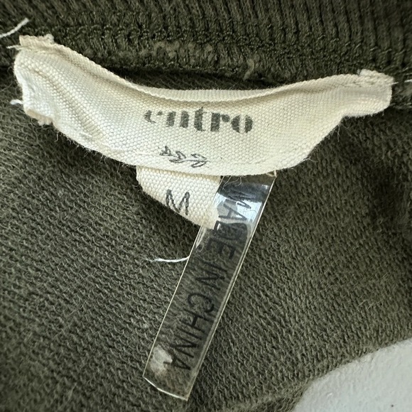 Entro Womens Sweater M Brown Distressed Well Worn Look Criss Cross Plunge Grunge - Picture 13 of 15